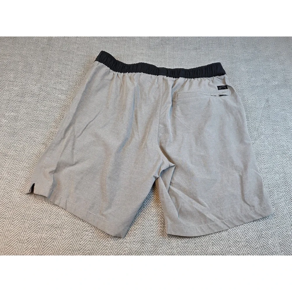 Billabong Recycler Board Shorts Mens Medium Gray Black Elastic Waist Swim Trunks